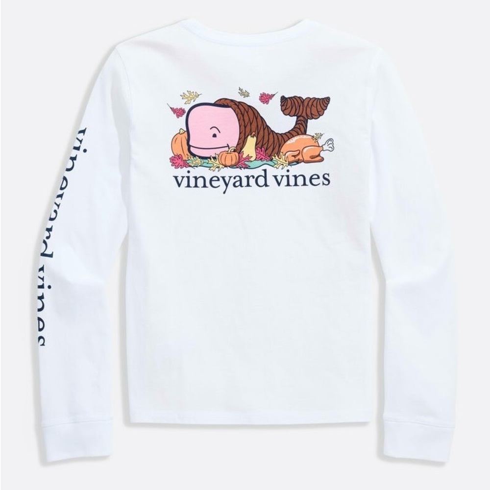 Vineyard Vines Whale Cornucopia Long Sleeve Pocket Tee T-Shirt